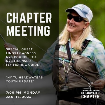 Event Clearwater Guest Speaker: Lindsay Agness- NY TU Headwaters Youth Update