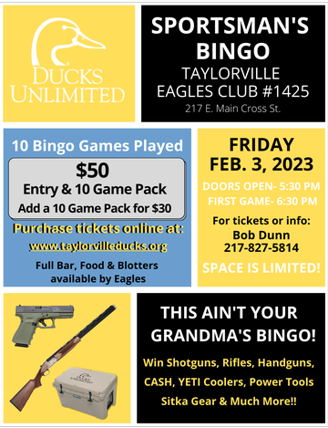 Event Taylorville Bingo Night @ The Eagles