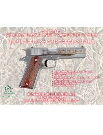 Event Colt 1911 Stainless Classic Online Raffle 