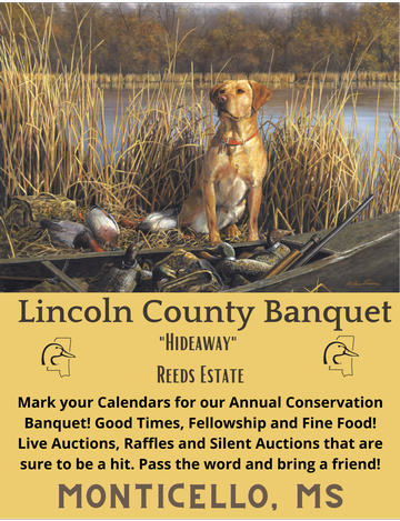 Event Lincoln County Dinner at "The Hideaway"- Brookhaven/Monticello