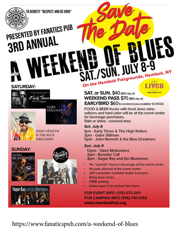 Event 3rd Annual - A Weekend Of Blues Festival - Hemlock Fairgrounds