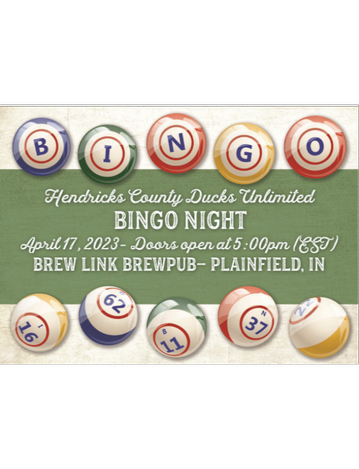 Event Hendricks County Ducks Unlimited Bingo Night- SOLD OUT!!!