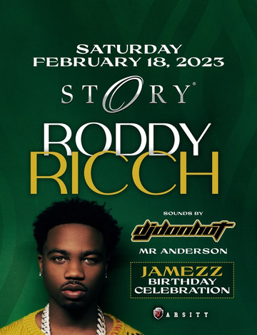 Event Pre Presidents Day Weekend Roddy Ricch Live At Story