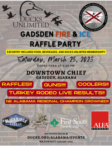 Event Gadsden Ducks Unlimited Fire & Ice Raffle Party