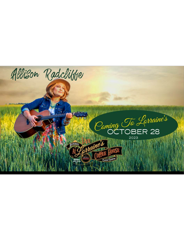 Event Allison Radcliffe Band, Country, Cover $15
