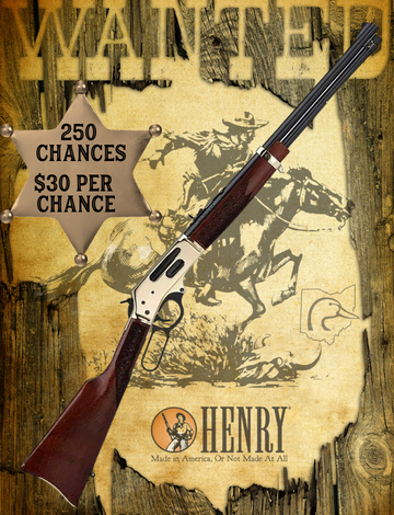 Event Ohio DU Henry Brass Walnut 45-70 Govt Raffle!