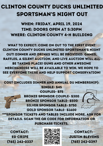 Event Clinton County Ducks Unlimited Sportsman's Night Out