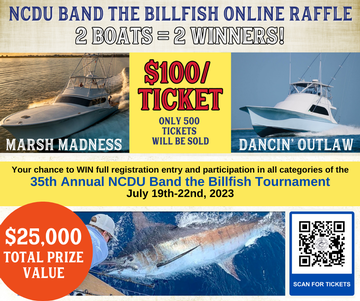 Event 2023 NCDU Band the Billfish Online Raffle - 2 Boats = 2 Winners!