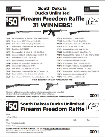 Event Freedom Firearm Raffle