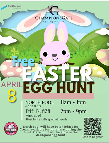 Event Easter Egg Hunts for Residents of CountryClub at ChampionsGate