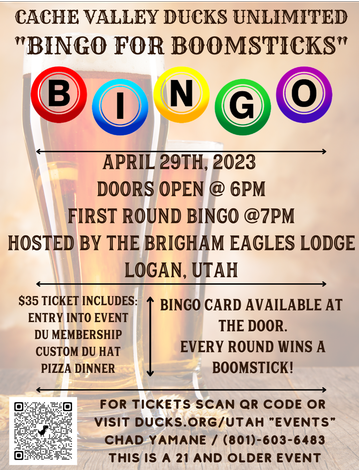 Event Cache Valley Bingo for Boomsticks