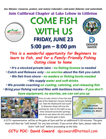 Event CCTU Come Fish with Us at Lake Lehow