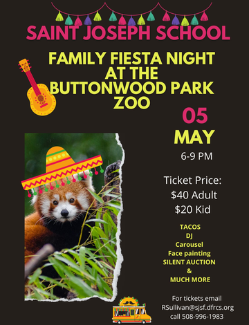 Event St Joseph School Family Fiesta Night at Buttonwood Park Zoo