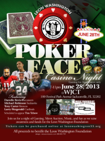 Event Leon Washington "Poker Face" Casino Night