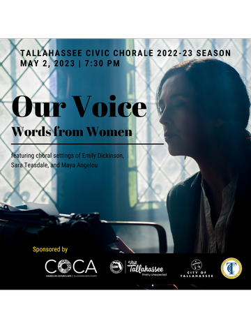 Event Tallahassee Civic Chorale Spring 2023 Concert Livestream- Our Voice: Words from Women