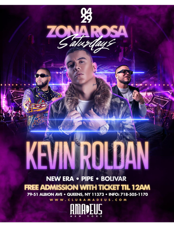 Event Zona Rosa Saturdays Kevin Roldan Live At Amadeus Nightclub