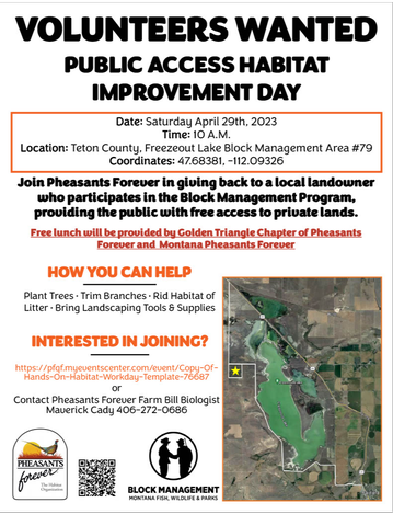 Event Montana PF Public Access Habitat Improvement Day