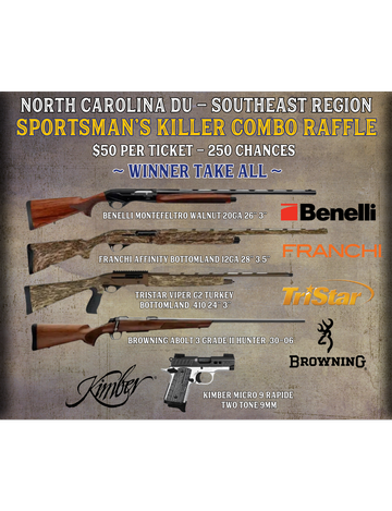 Event NC Southeast Region - Sportsman's Killer Combo 5 Gun Raffle - WINNER TAKE ALL!