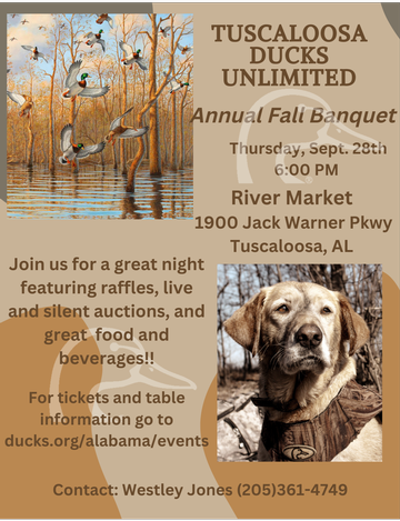 Event Tuscaloosa Ducks Unlimited Annual Dinner