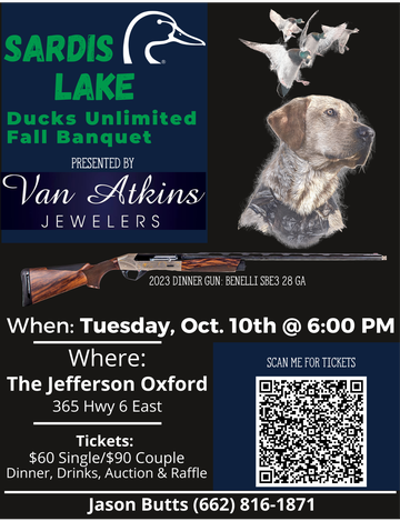 Event Sardis Lake Banquet presented by Van Atkins Jewelers: Oxford