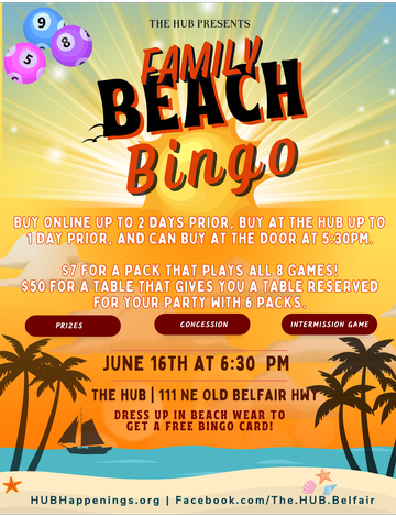 Event Beach Family Bingo