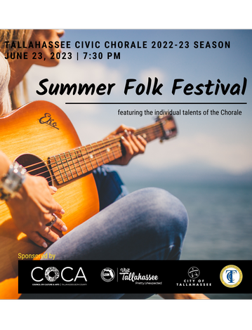Event Tallahassee Civic Chorale Summer 2023 Concert Livestream- Summer Folk Festival