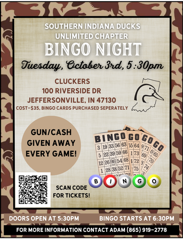 Event Southern Indiana Ducks Unlimited Bingo Night