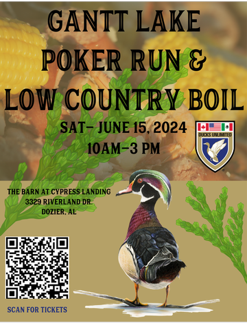 Event GANTT LAKE POKER RUN AND LOW COUNTRY BOIL- Dozier