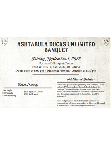 Event Ashtabula County Banquet