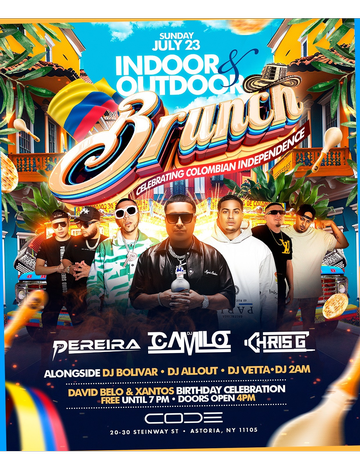 Event Indoor & Outdoor Brunch Colombian Independence DJ Camilo Live At Code Astoria