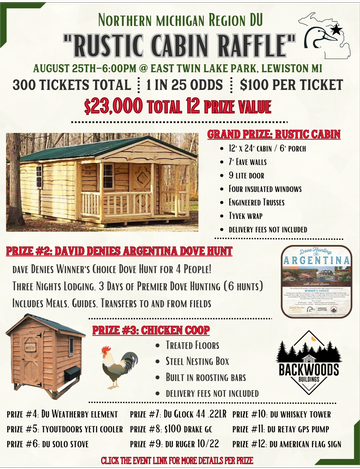 Event Northern Michigan Region Cabin Raffle