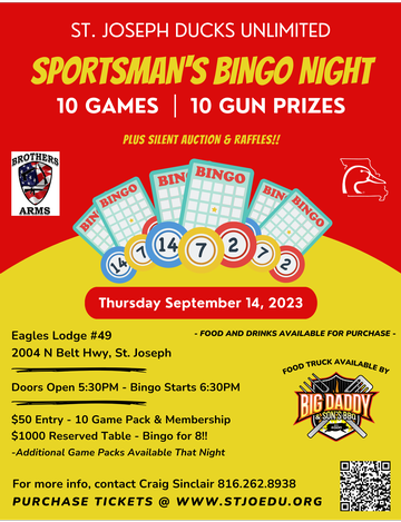 Event St. Joseph Sportsman's Bingo Night