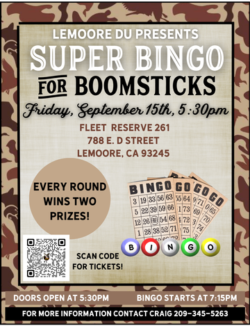 Event Lemoore DU Super Bingo Night