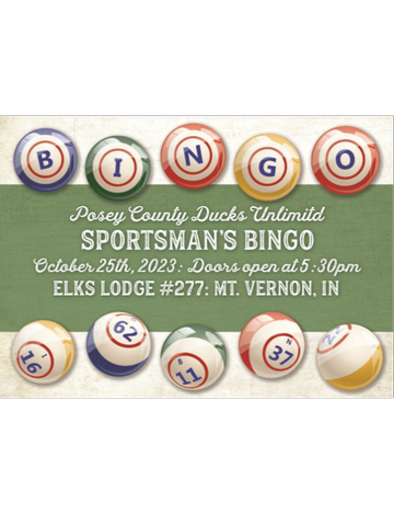 Event Posey County Ducks Unlimited Sportsman's Bingo
