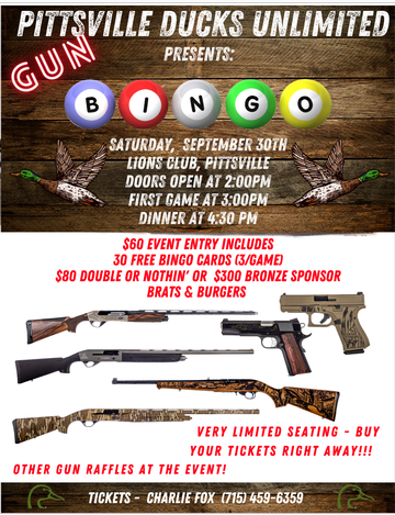 Event Pittsville Gun Bingo Night
