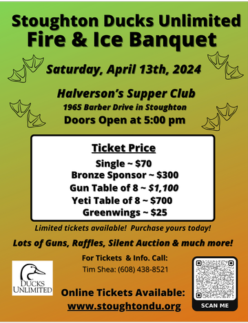 Event Stoughton Ducks Unlimited Fire & Ice Banquet