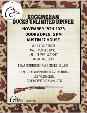 Event Rockingham Ducks Unlimited Annual Dinner and Fundraiser