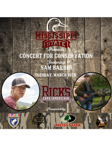 Event Bulldog Ducks Unlimited's "Concert for Conservation" featuring Sam Barber presented by Mossy Oak