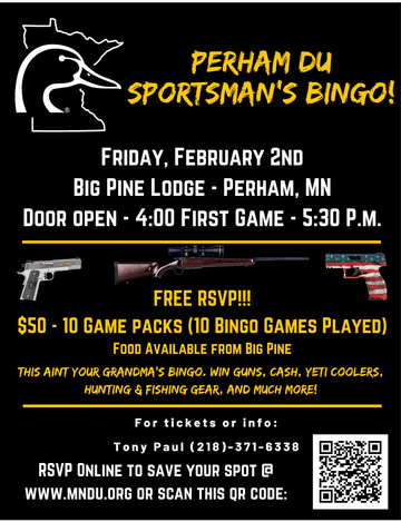 Event Perham Ducks Unlimited Sportsman's Bingo!