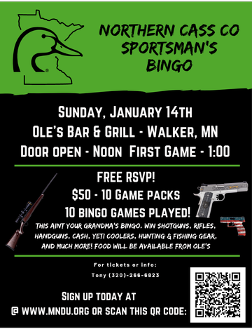 Event Northern Cass County Sportsman's Bingo- Ole's Bar and Grill