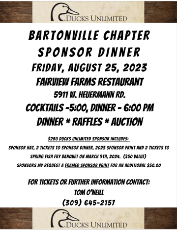 Event Bartonville Sponsor Dinner