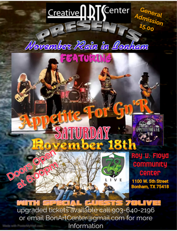 Event November Rain in Bonham