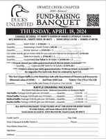 Swartz Creek Ducks Unlimited Dinner: Thu, Apr 18, 2024