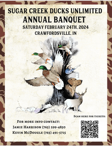 Event Sugar Creek (Crawfordsville) Ducks Unlimited Annual Banquet