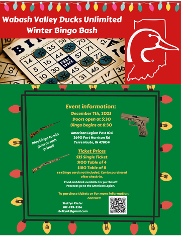 Event Wabash Valley Ducks Unlimited Winter Bingo Bash