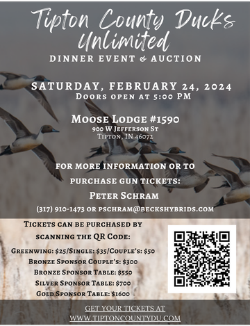 Event Tipton County Ducks Unlimited Annual Dinner