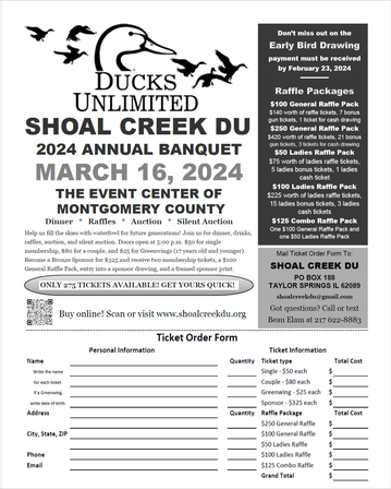 Event Shoal Creek Dinner ( Hillsboro) 