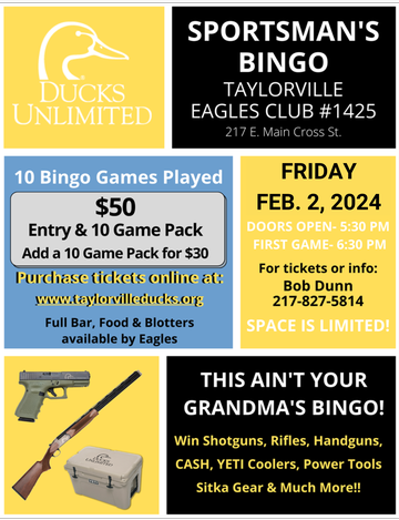 Event Taylorville Bingo Night @ The Eagles