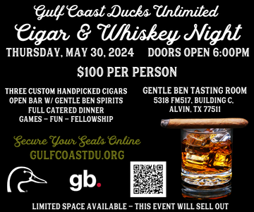 Event Gulf Coast DU Cigar & Whiskey (Alvin, Friendswood, Manvel, Pearland, Iowa Colony) 