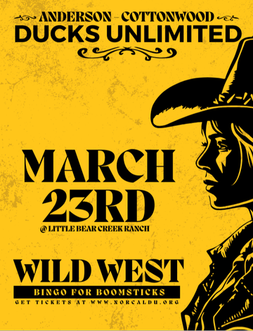 Event Wild West Bingo For Boomsticks with Anderson DU